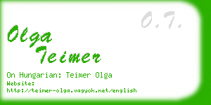 olga teimer business card